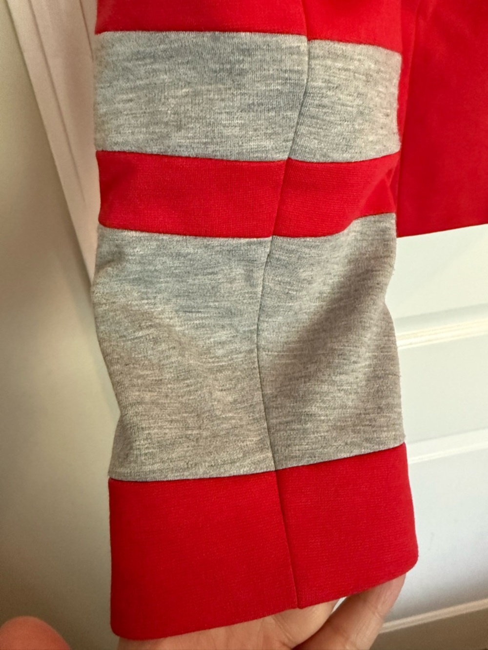 GAP Red Academy Blazer with Gray Sleeve Stripes - Picture 4 of 5